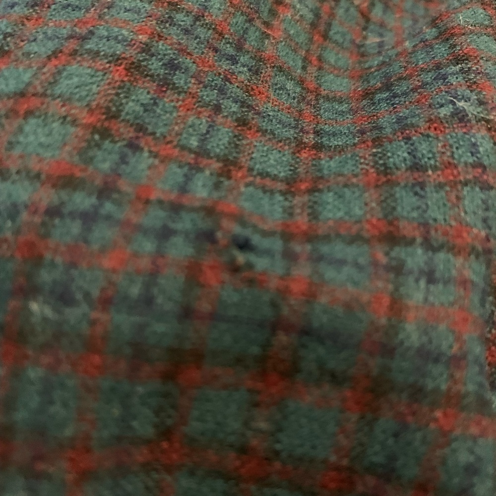 Pendleton Oxford Wool Long Sleeve Shirt - Green/Navy/Burgundy - L - Picture 3 of 3